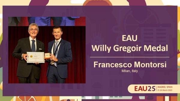 Il Prof. Montorsi insignito del premio Willy Gregoir Medal, il più alto riconoscimento per un urologo in attività, al congresso EAU di Madrid