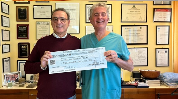 Bioenologia contro il cancro: donati 25 mila euro al San Raffaele